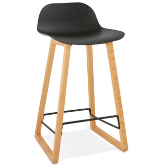 Halfhoge kruk &#039;MAKI MINI&#039; zwart Scandinavische stijl
