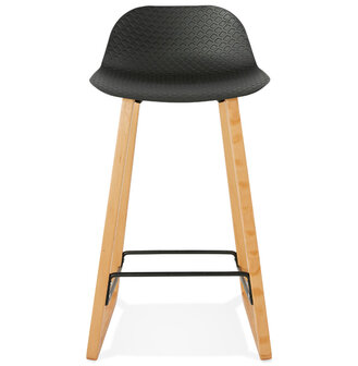 Halfhoge kruk &#039;MAKI MINI&#039; zwart Scandinavische stijl