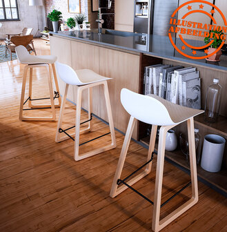 Halfhoge kruk &#039;SASHIMI MINI&#039; wit design