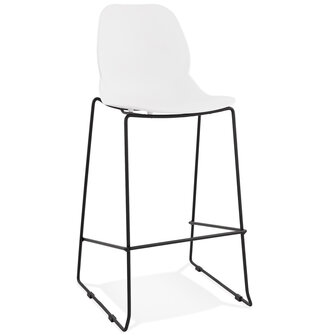 Design barkruk &#039;BERLIN&#039; wit industri&euml;le stijl stapelbaar
