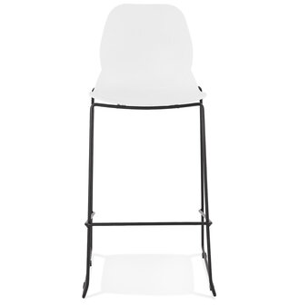 Design barkruk &#039;BERLIN&#039; wit industri&euml;le stijl stapelbaar