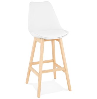 Barkruk &lsquo;CAMILA&#039; wit Scandinavische stijl
