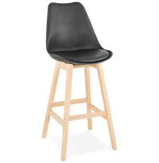 Barkruk &lsquo;CAMILA&#039; zwart Scandinavische stijl
