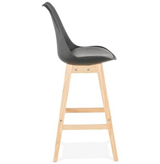 Barkruk &lsquo;CAMILA&#039; zwart Scandinavische stijl