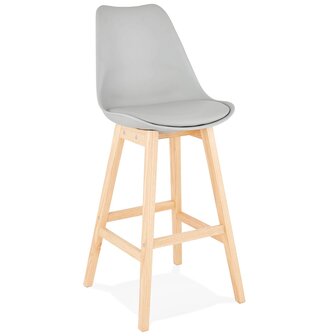 Barkruk &lsquo;CAMILA&#039; grijs Scandinavische stijl