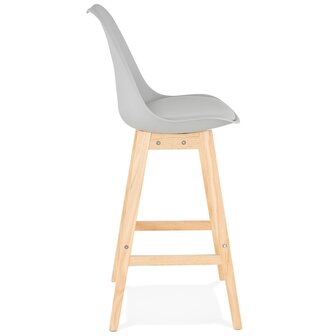 Barkruk &lsquo;CAMILA&#039; grijs Scandinavische stijl