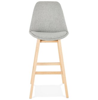 Scandinavische barkruk &lsquo;TERESA&#039; van grijze stof