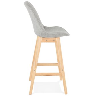 Scandinavische barkruk &lsquo;TERESA&#039; van grijze stof