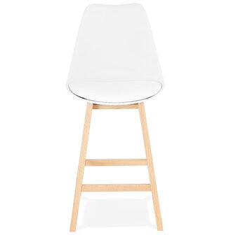 Halfhoge kruk &lsquo;CAMILA MINI&#039; wit Scandinavische stijl