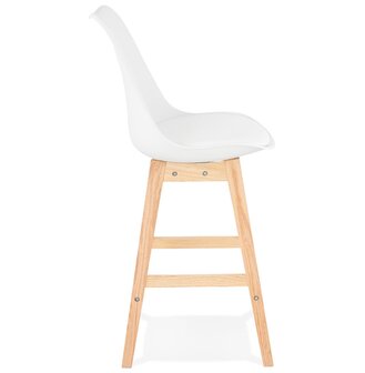 Halfhoge kruk &lsquo;CAMILA MINI&#039; wit Scandinavische stijl