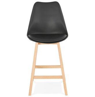 Halfhoge kruk &lsquo;CAMILA MINI&#039; zwart Scandinavische stijl