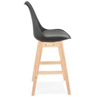 Halfhoge kruk &lsquo;CAMILA MINI&#039; zwart Scandinavische stijl