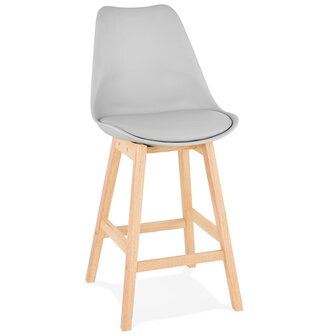 Halfhoge kruk &lsquo;CAMILA MINI&#039; grijs Scandinavische stijl