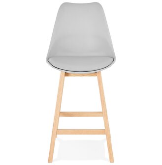Halfhoge kruk &lsquo;CAMILA MINI&#039; grijs Scandinavische stijl