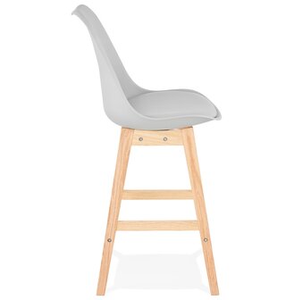 Halfhoge kruk &lsquo;CAMILA MINI&#039; grijs Scandinavische stijl