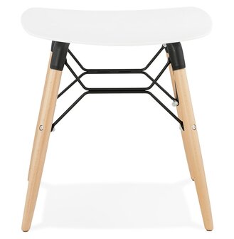 Design lage kruk &#039;ALADIN&#039; wit Scandinavische stijl