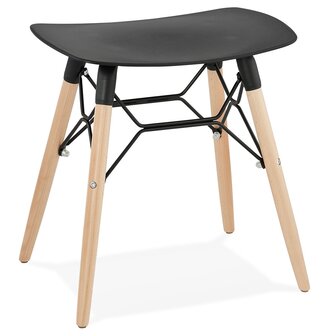 Design lage kruk &#039;ALADIN&#039; zwart Scandinavische stijl