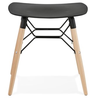 Design lage kruk &#039;ALADIN&#039; zwart Scandinavische stijl