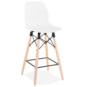 Halfhoge kruk &#039;COSMIK MINI&#039; wit Scandinavische stijl