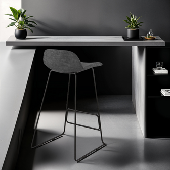 Design barkruk &#039;MOSKOW&#039; zwart industri&euml;le stijl