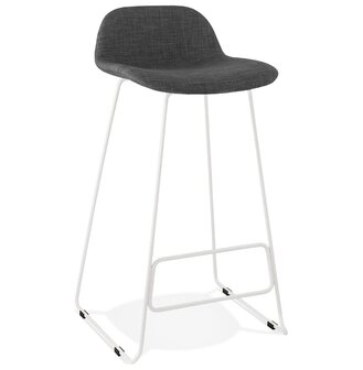 Design barkruk &#039;MOSKOW&#039; met wit metalen onderstel