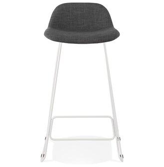 Design barkruk &#039;MOSKOW&#039; met wit metalen onderstel