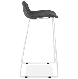 Design barkruk &#039;MOSKOW&#039; met wit metalen onderstel