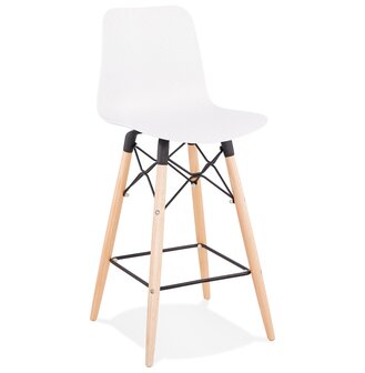 Halfhoge kruk &#039;MOZAIK MINI&#039; wit Scandinavische stijl