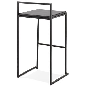 Barkruk design &#039;CASA&#039; zwarte industri&euml;le stijl stapelbaar