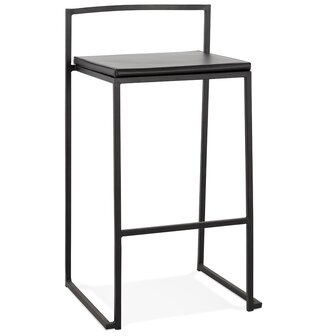 Middelhoge snackkruk &#039;CASA MINI&#039; zwart met stapelbaar industrieel design