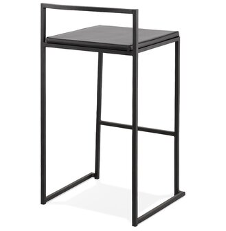Middelhoge snackkruk &#039;CASA MINI&#039; zwart met stapelbaar industrieel design
