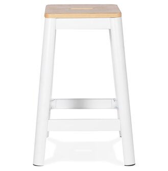 Halfhoge witte industri&euml;le barkruk &#039;LIDYA MINI&#039;