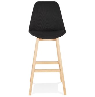 Scandinavische &#039;TERESA&#039; barkruk van zwarte stof