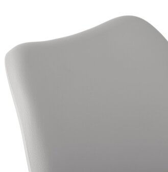 Grijze design barkruk &#039;LEMON&#039; met witte metalen poten