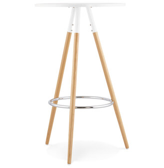 Ronde, wit houten tafel &#039;BARY&#039;