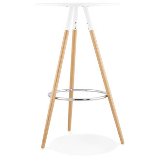 Ronde, wit houten tafel &#039;BARY&#039;