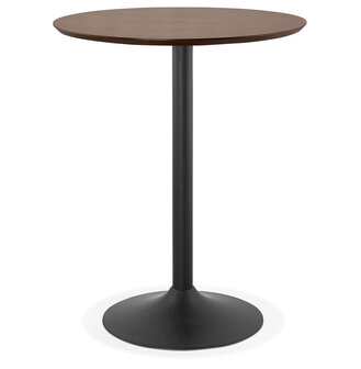 Staantafel / hoge tafel &#039;OSTERIA&#039; met notenhouten afwerking - &Oslash; 90 cm