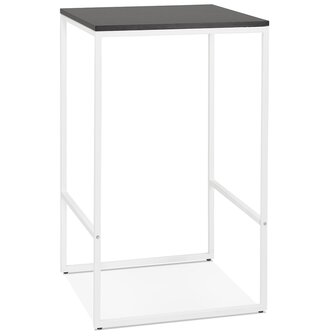 Hoge, industri&euml;le &#039;ORTOS&#039; tafel met zwart blad en witte structuur