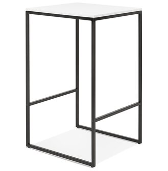 Hoge, industri&euml;le &#039;ORTOS&#039; tafel met wit blad en zwarte structuur