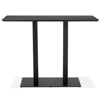 Zwarte hoge design tafel &#039;ZUMBA BAR&#039; met zwarte metalen poot - 150x70 cm