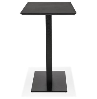 Zwarte hoge design tafel &#039;ZUMBA BAR&#039; met zwarte metalen poot - 150x70 cm