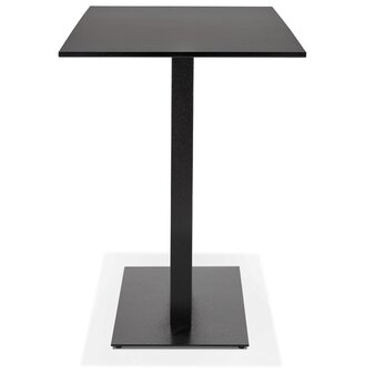 Zwarte design statafel &#039;AUSTIN BAR&#039; met zwarte metalen poot - 160x80 cm