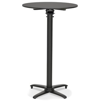 Opvouwbare hoge ronde zwarte tafel &#039;PAXTON&#039; - 68x68 cm