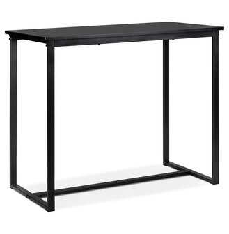 Hoge design tafel / statafel &#039;MINERVA&#039; in zwart hout en metaal - 120x60 cm