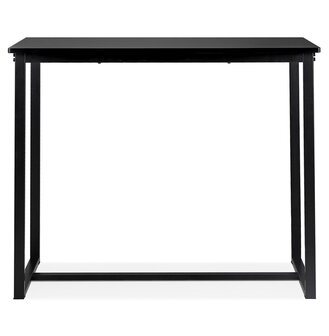 Hoge design tafel / statafel &#039;MINERVA&#039; in zwart hout en metaal - 120x60 cm