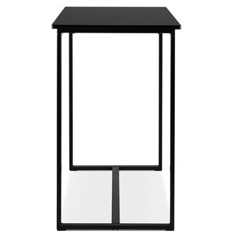 Hoge design tafel / statafel &#039;MINERVA&#039; in zwart hout en metaal - 120x60 cm