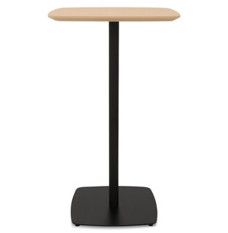 Hoge tafel &#039;PATATI&#039; in hout met natuurlijke afwerking en zwart metaal - 60X60 CM