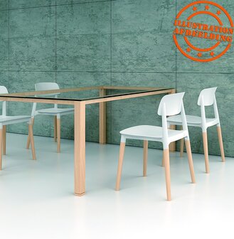 Moderne, witte stoel &#039;TRENDY&#039; in Scandinavische stijl