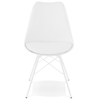 Design stoel &#039;BYBLOS&#039; wit industri&euml;le stijl