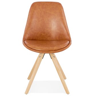 Design stoel &#039;STREET&#039; van bruin synthetisch materiaal